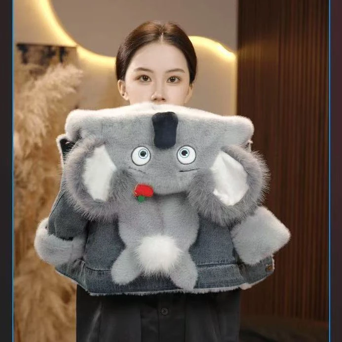 全棉时代男童女童考拉冬装牛仔加绒外套2025新款加厚儿童洋气小童