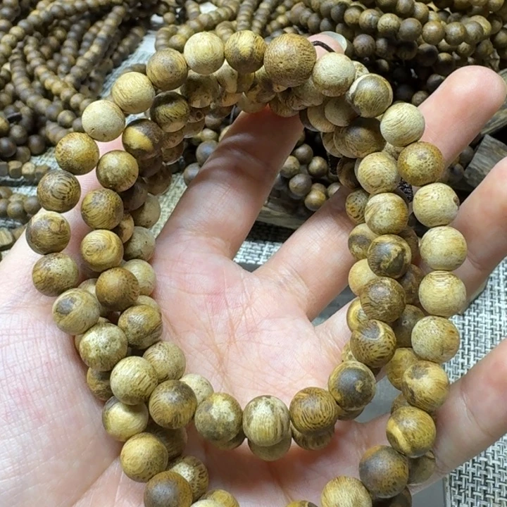 手串沉香棋楠沉香花珠0.8规格21.7克