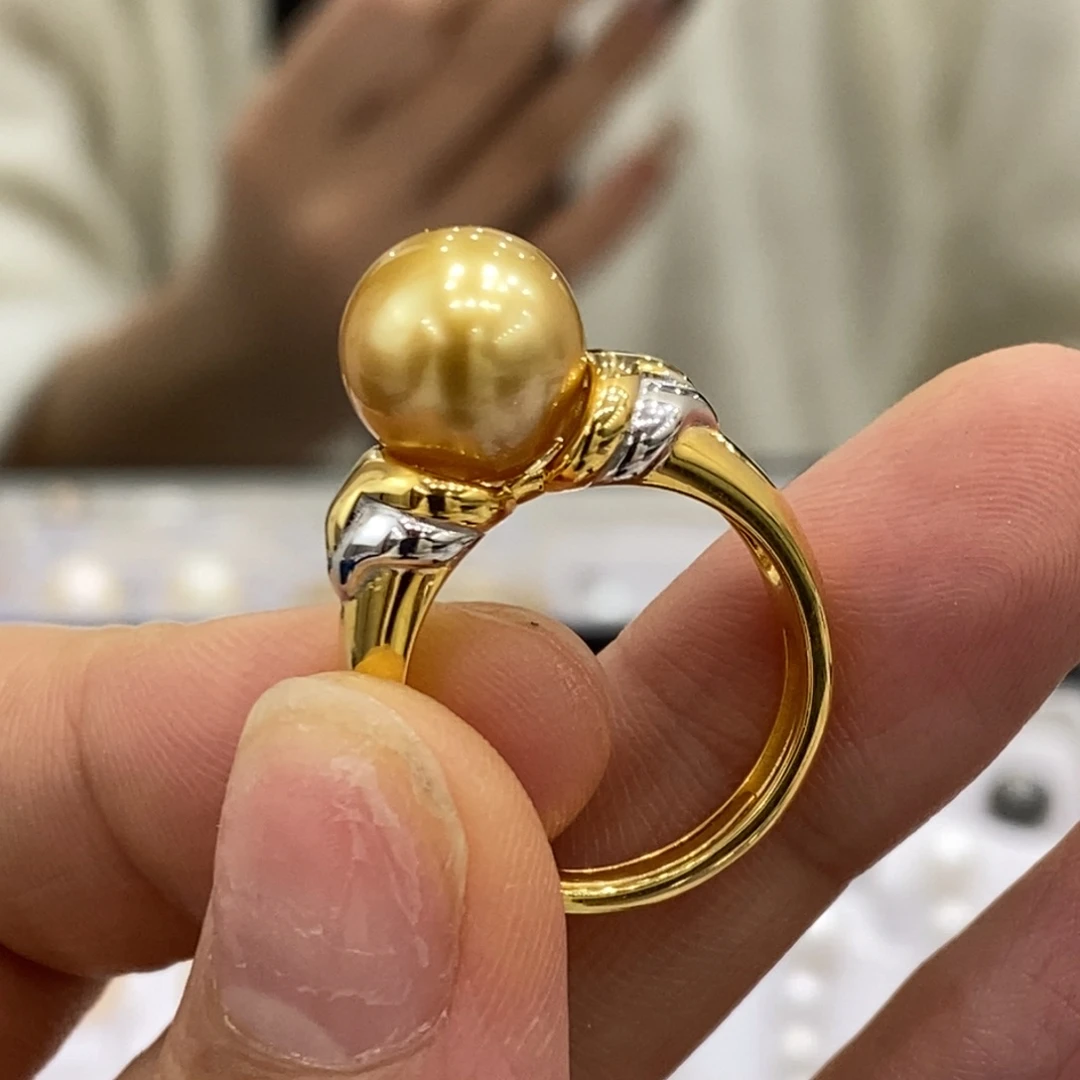 海水珍珠戒指银S925镶嵌