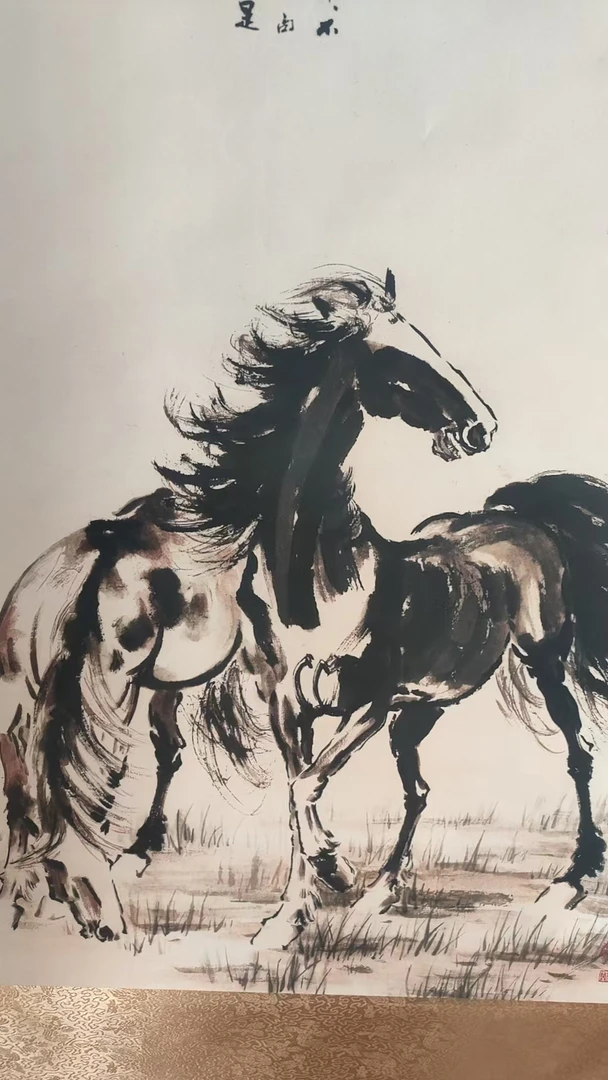 工艺艺术品双马图装饰画