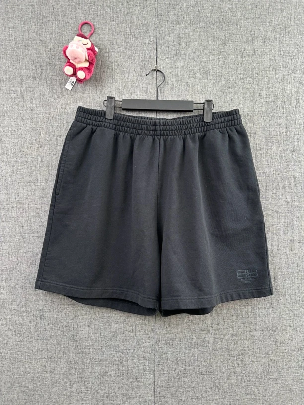 全新未使用 Balenciaga/巴黎世家 L码/双B黑色短裤/r223/5300