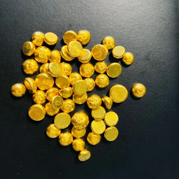 原材料金豆豆纯手工工艺铸造可二次加工当摆件