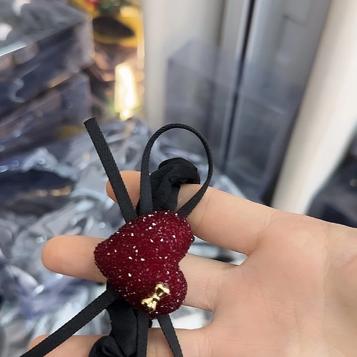 三醋酯纤维爱心头绳砂糖-78