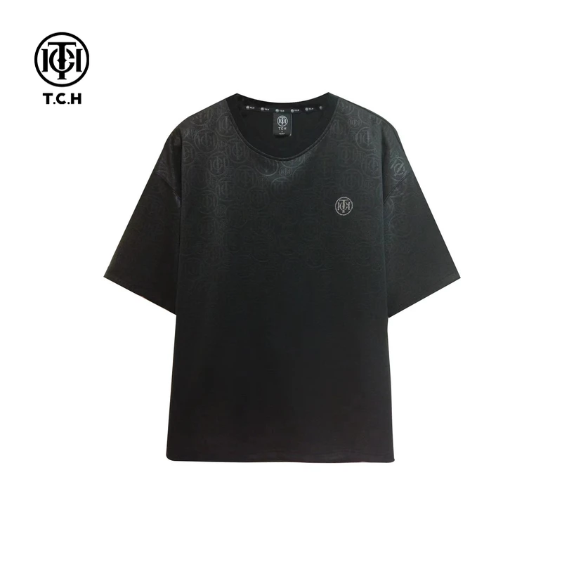 TCH轻奢2025夏季新款烫钻宽松T恤女半袖男轻奢T72B106211私服tch