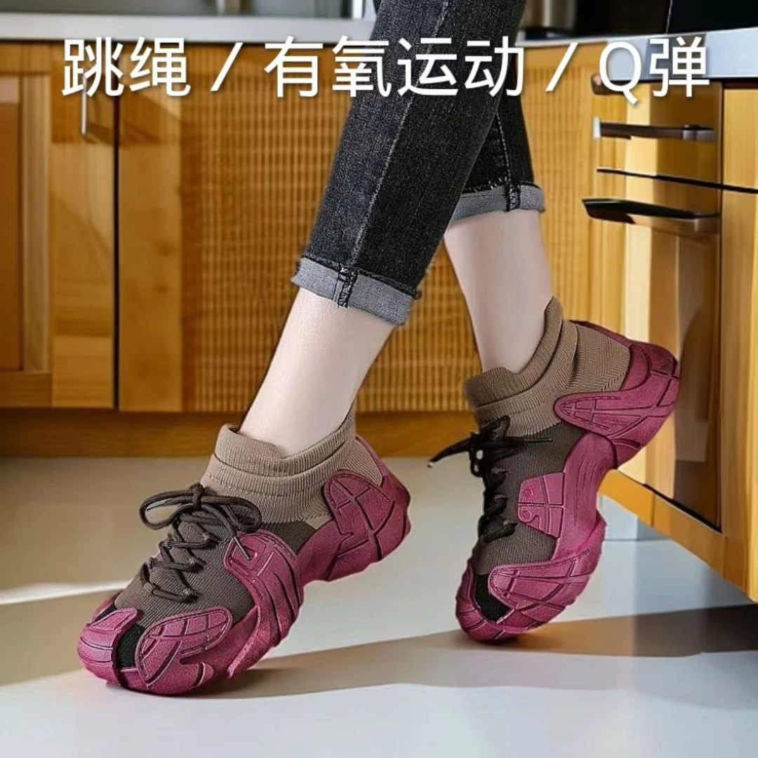 室内健身跳绳鞋减震跑鞋健身训练瑜伽透气运动鞋综合训练软底跑步
