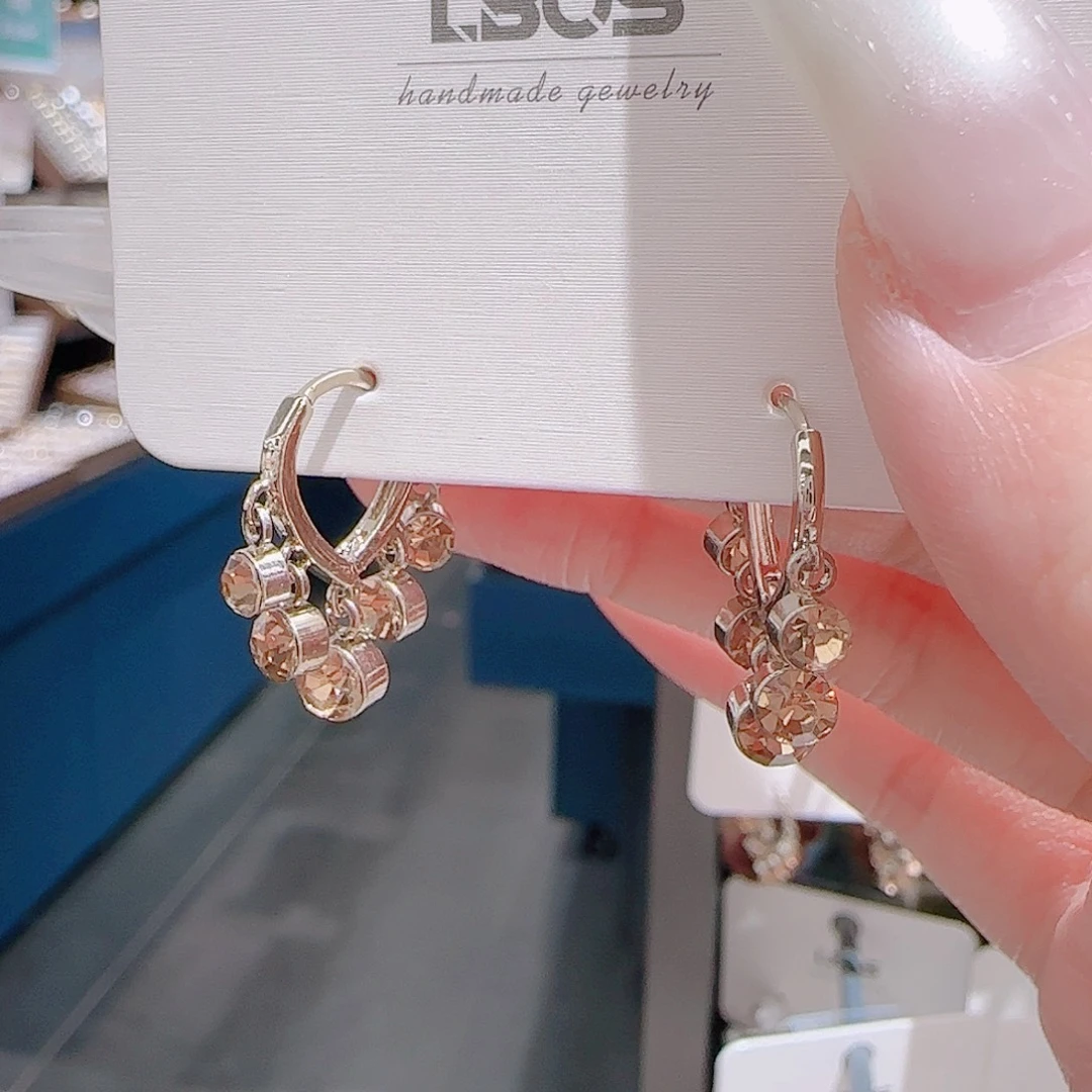 锆石铜合金925银耳环