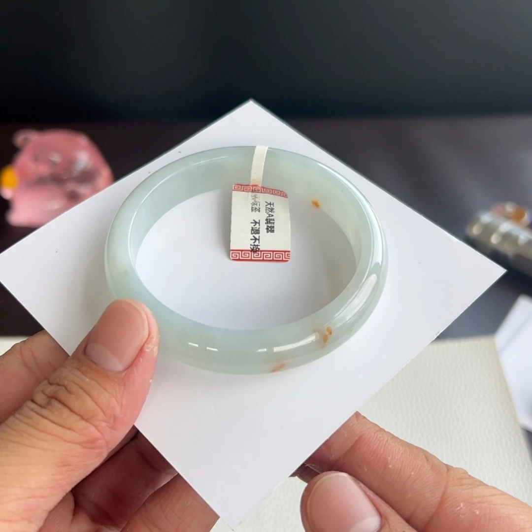 翡翠未镶嵌手镯23号54