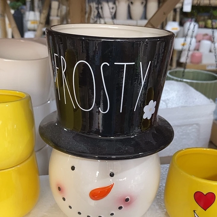 摆件陶盆有孔 微瑕介意勿拍