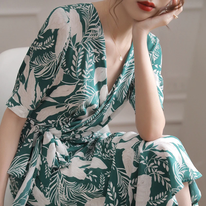 优雅歇裙高端设计感大牌时髦御姐风减龄裙子4874