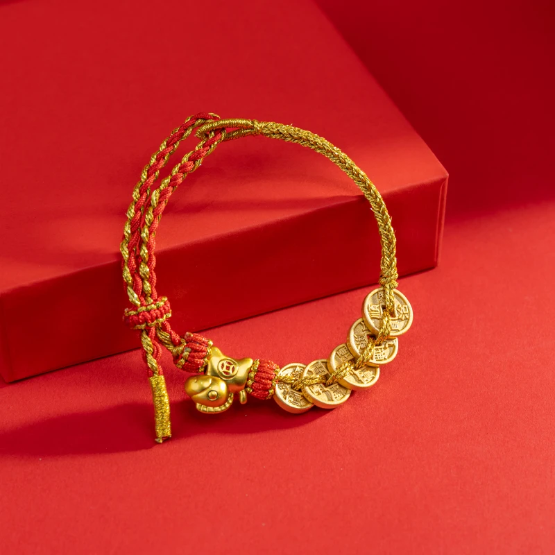 【福马聚才】杭州景区新款 马年来才手绳 国风新中式红绳