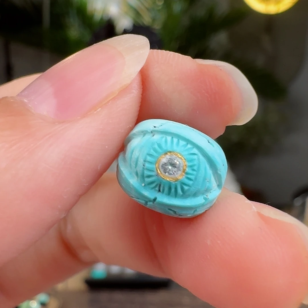 绿松石珠宝奇石未镶嵌