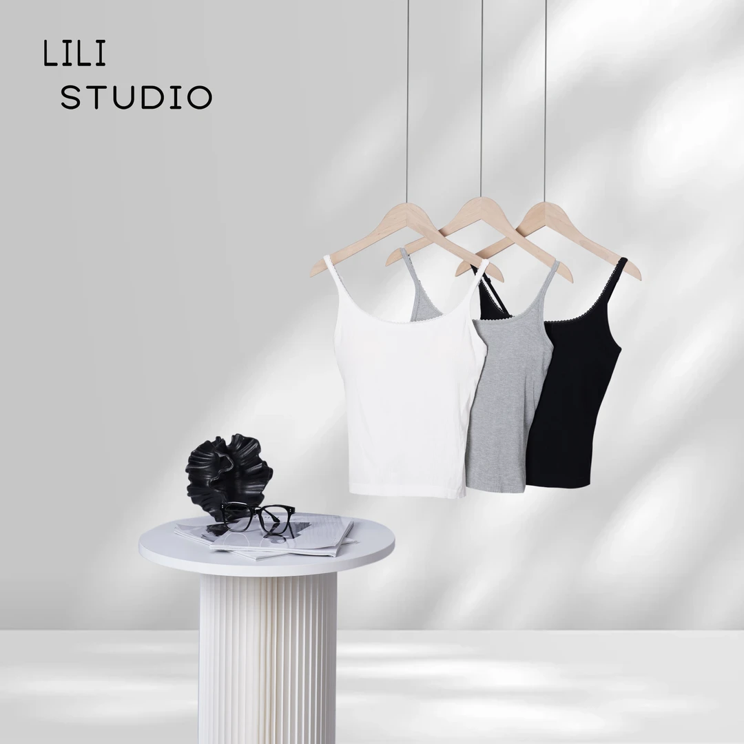 「花边领秀」不理理夏季新款女装时尚美背性感显瘦打底背心吊带