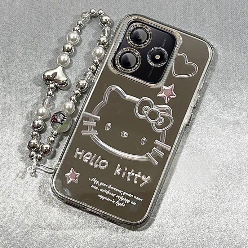 适用星星KT猫红米note14pro+手机壳12R镜面13全包11Tpro防摔10保