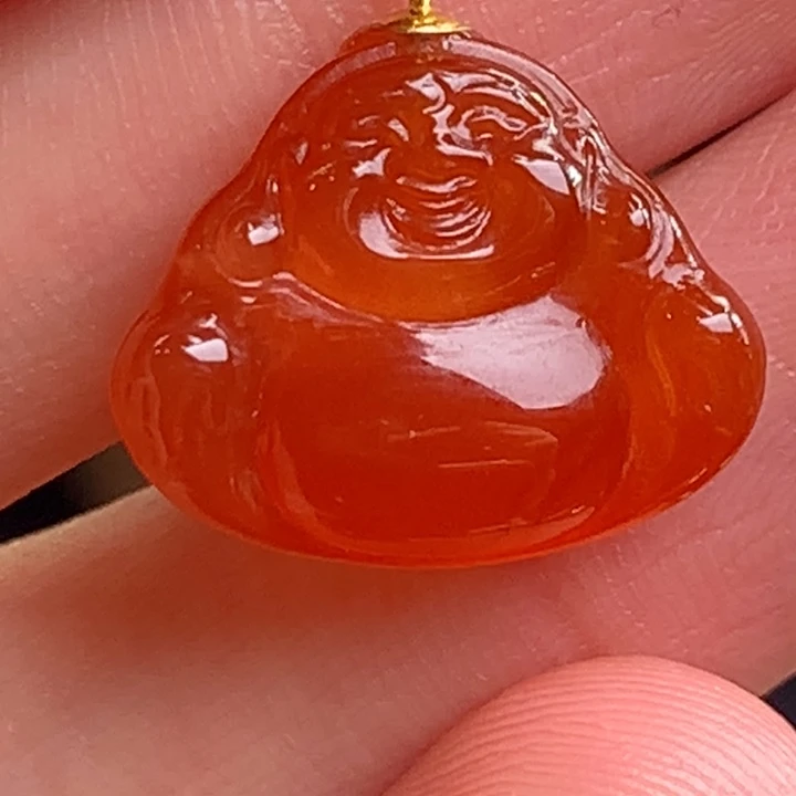 未镶嵌南红玛瑙南红玛瑙冰红佛公吊坠