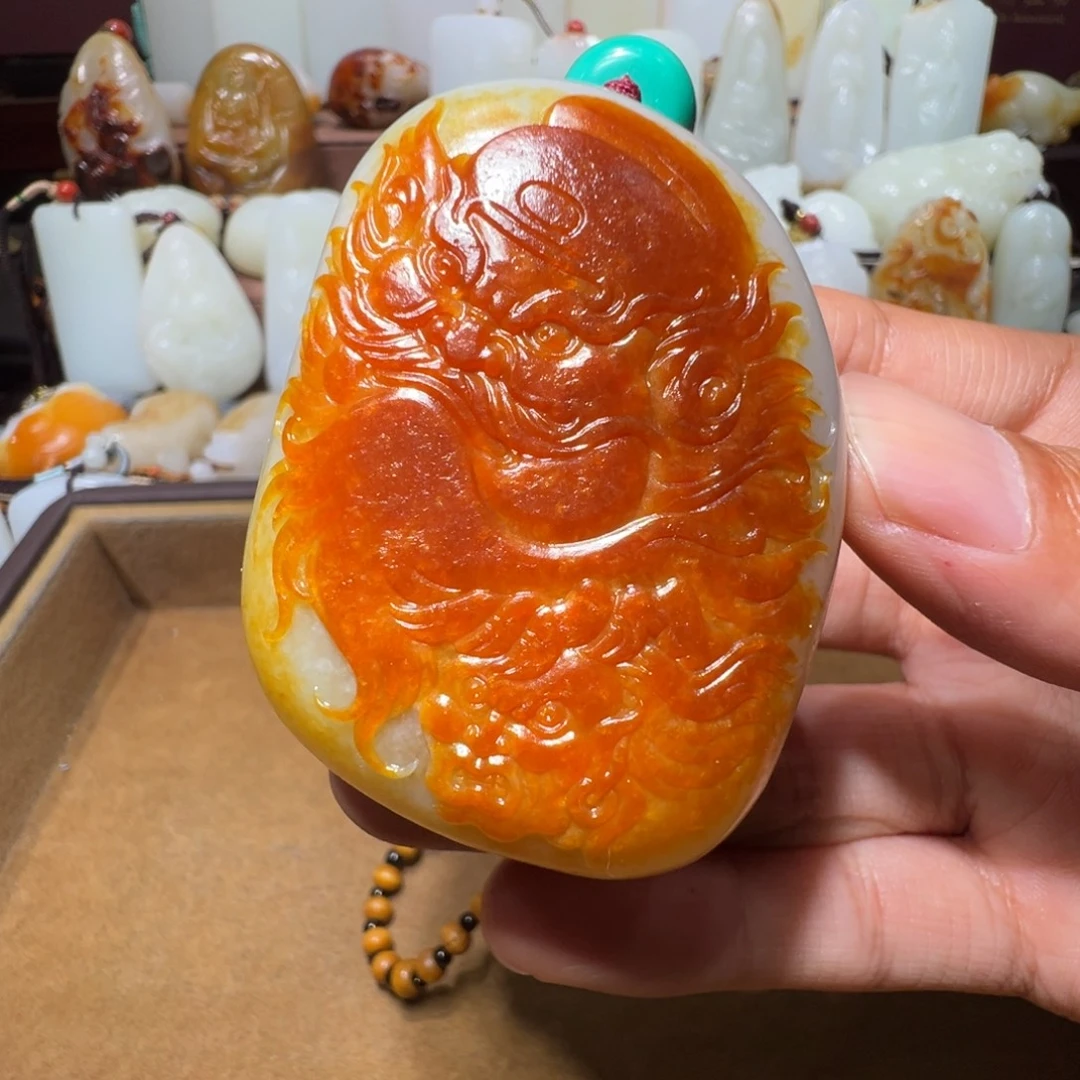 屋***鱼吊坠(不含链)未镶嵌和田玉