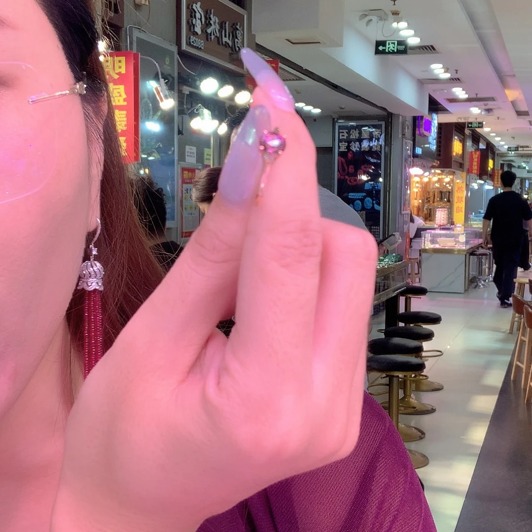 碧玺戒指18K金镶嵌1克拉