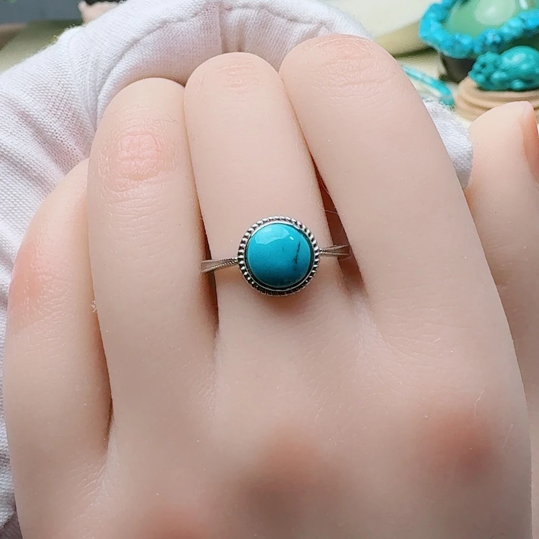 爱****绿松石银S925镶嵌珠宝奇石