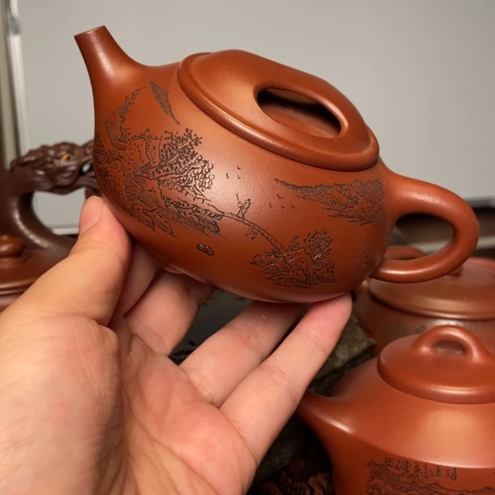 渝***叔茶壶紫砂紫砂壶牛盖石瓢微瑕处理