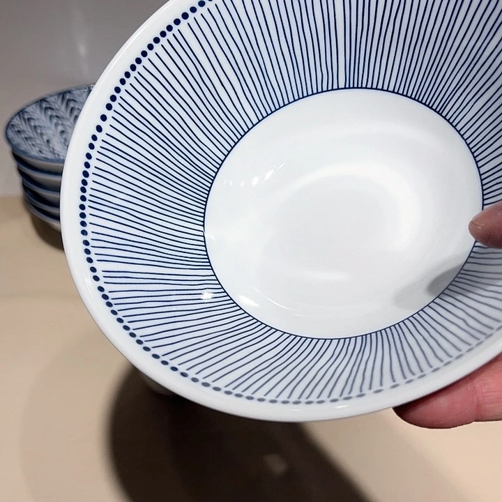 瓷千筋纹7.5英寸面碗