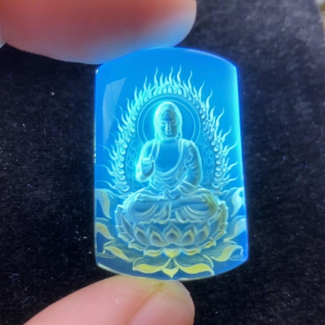 蓝珀未镶嵌吊坠(不含链)