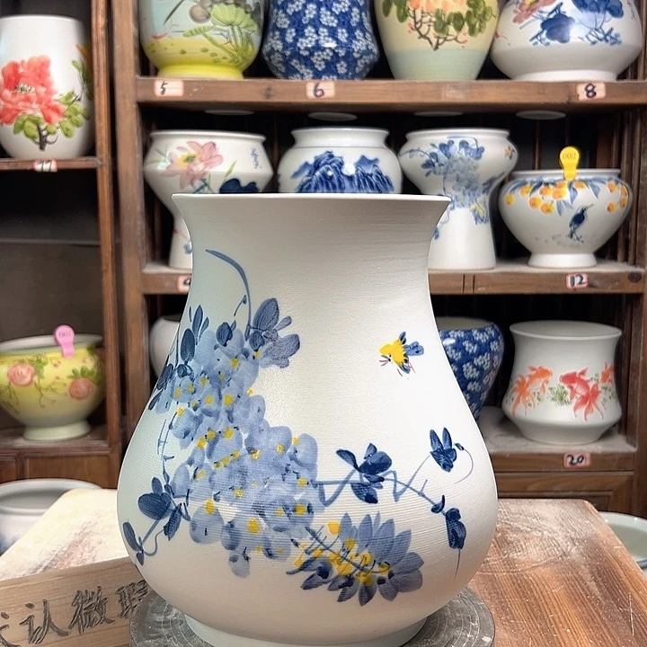 陶鱼尾高27兰兰紫藤陶瓷