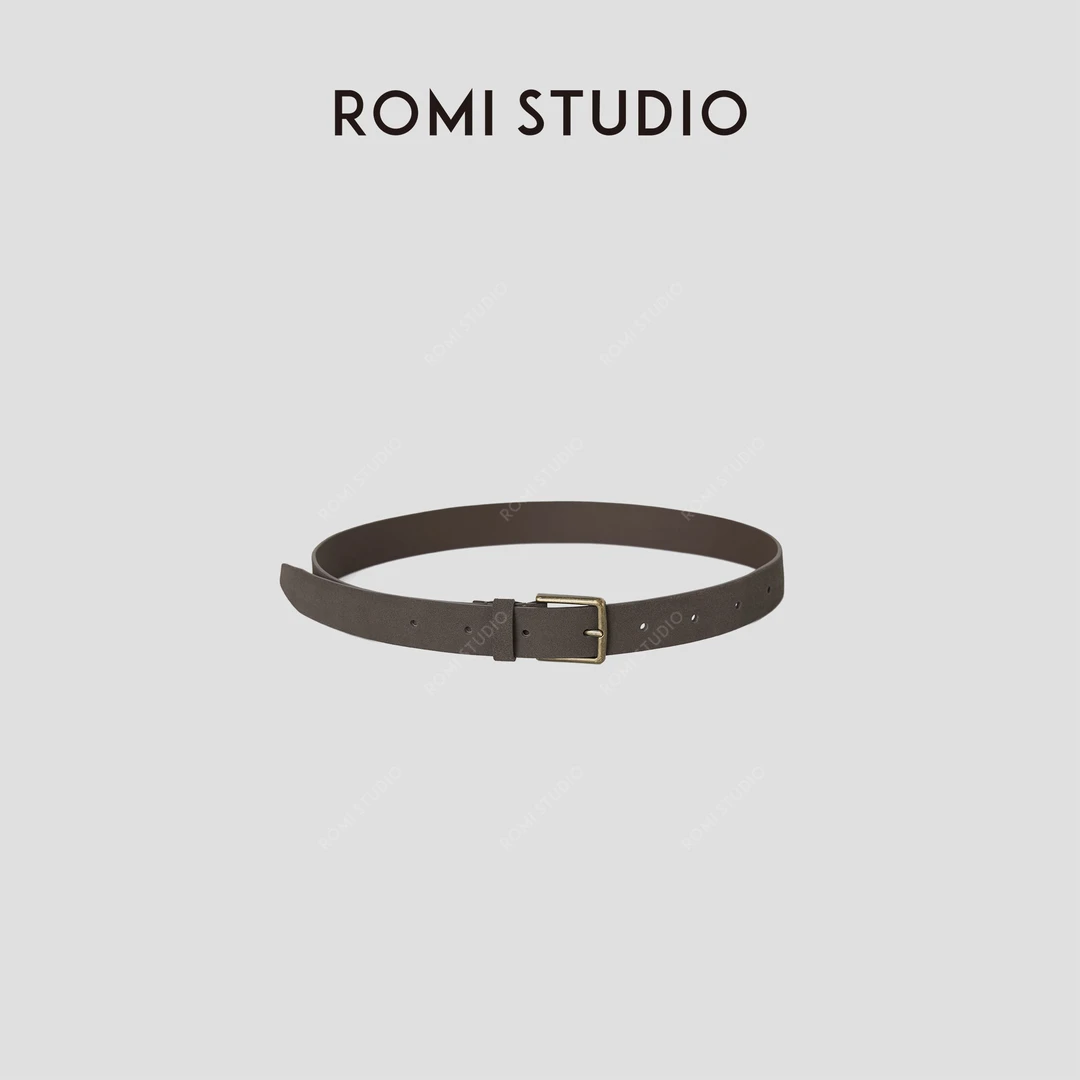 ROMI STUDIO牛头层反绒面皮革腰带 RWBLP31716