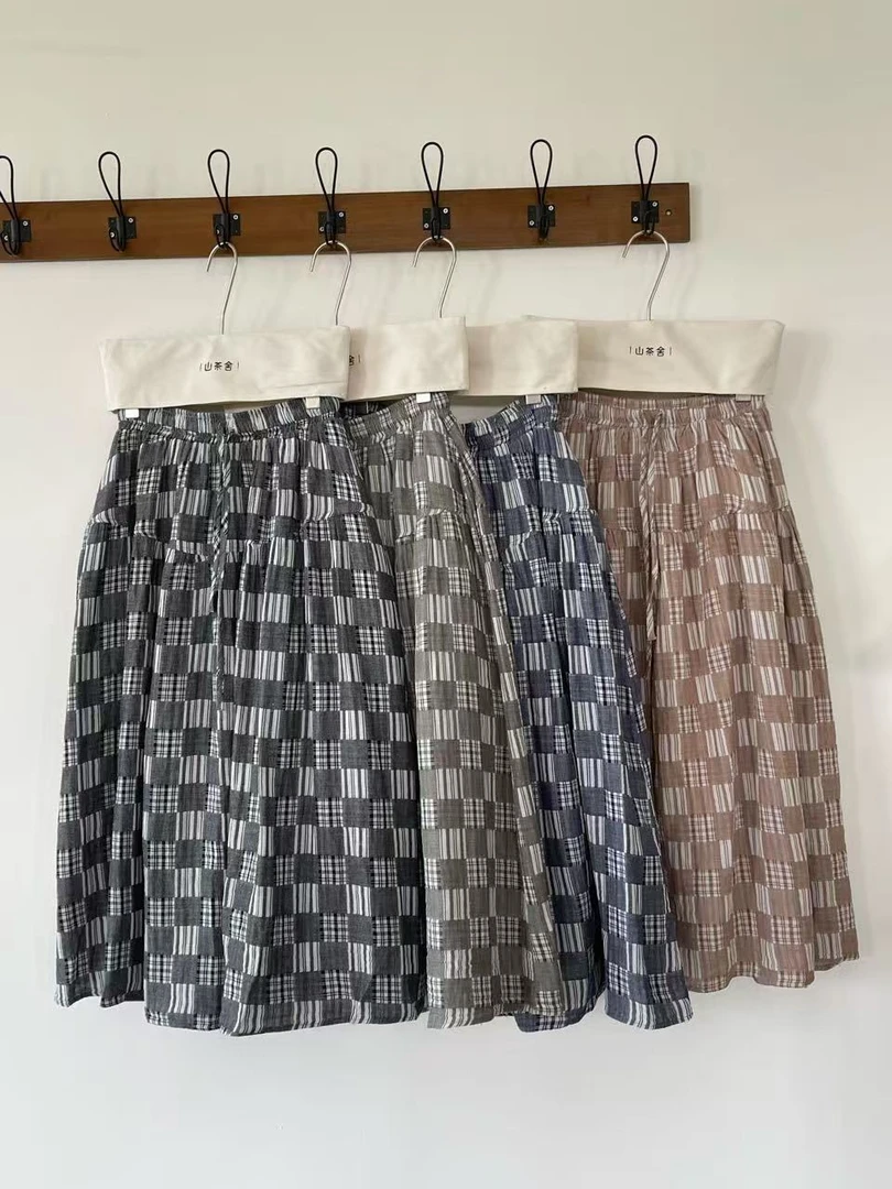 叨叨推荐款#SCS#9266#格子麻麻半裙 FL