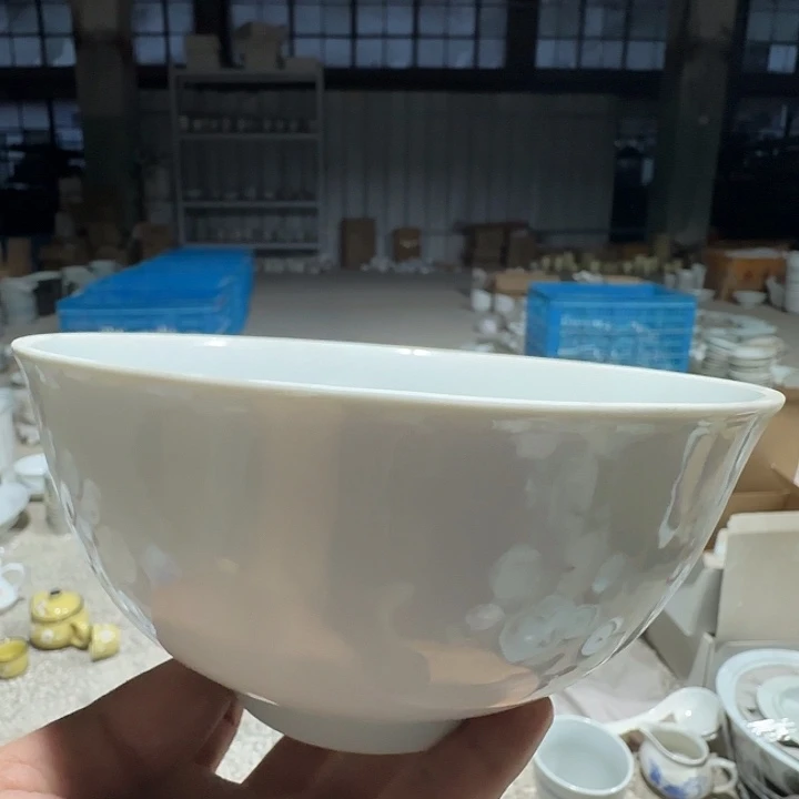 景德镇陶瓷老白胎面碗 2 个