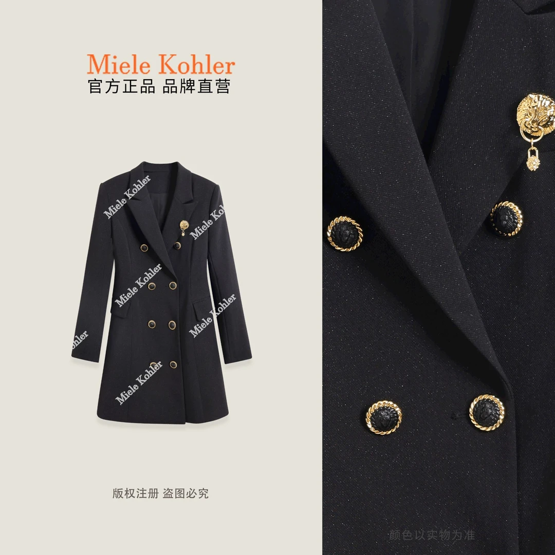 秋季新款高级感轻奢双排扣修身外套MKKQ88702-9【澳门小源同款】