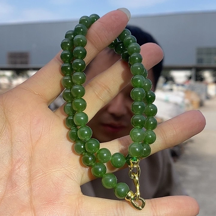 未镶嵌手链和田玉碧玉项链卡8