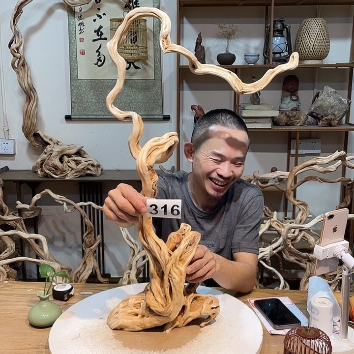 境***院香榧木杜鹃根天然根艺摆件五