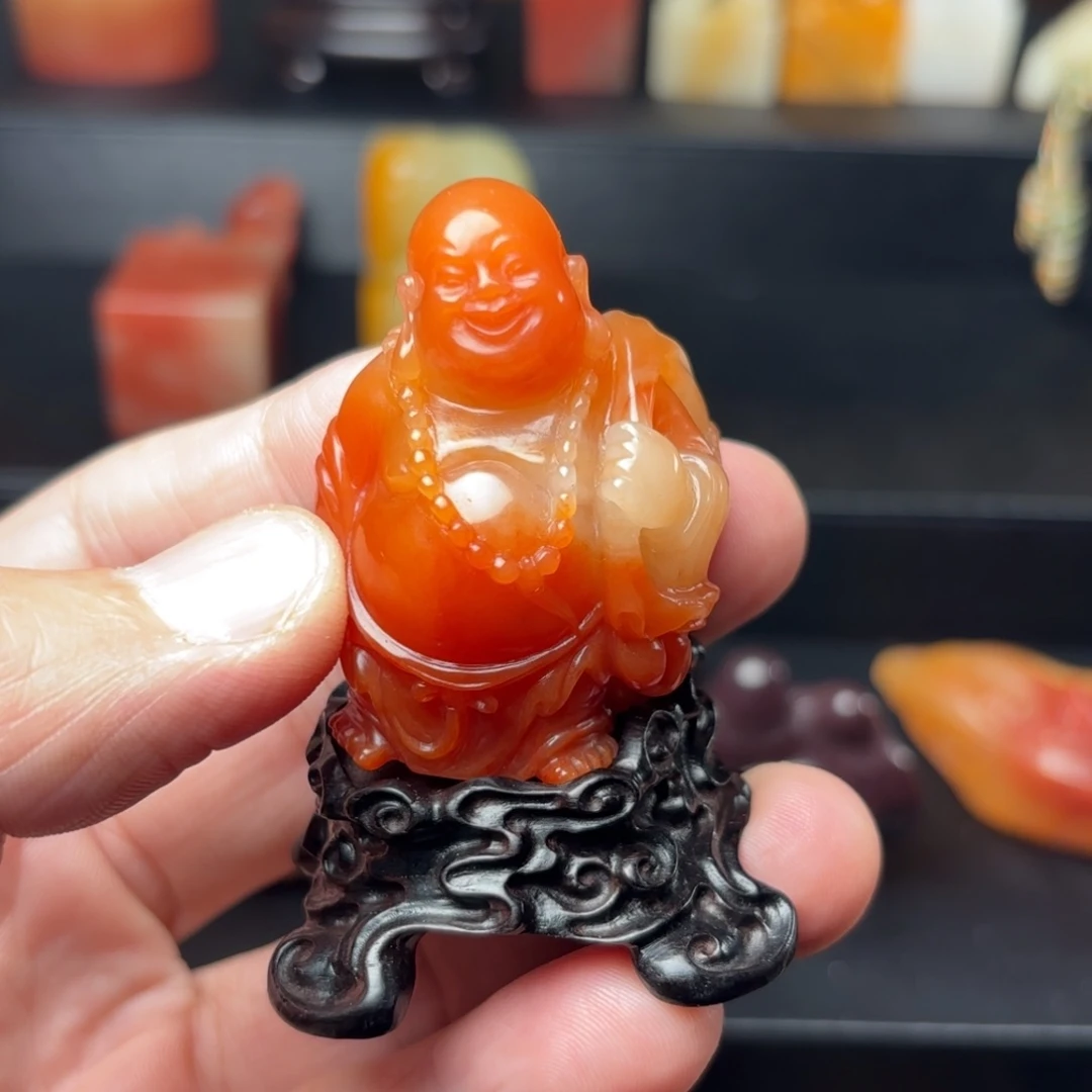 ****昌寿山石寿山石结晶弥勒