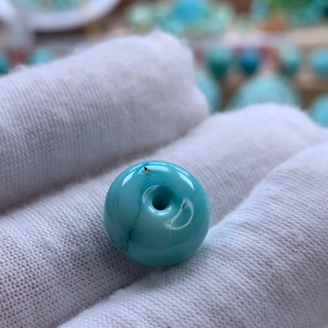 绿松石未镶嵌颈饰原矿绿松石面包圈