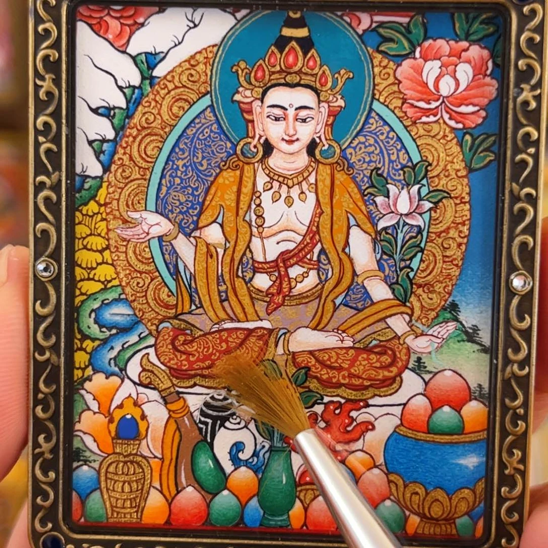 吊坠【新春大促】青海热贡手绘大势至