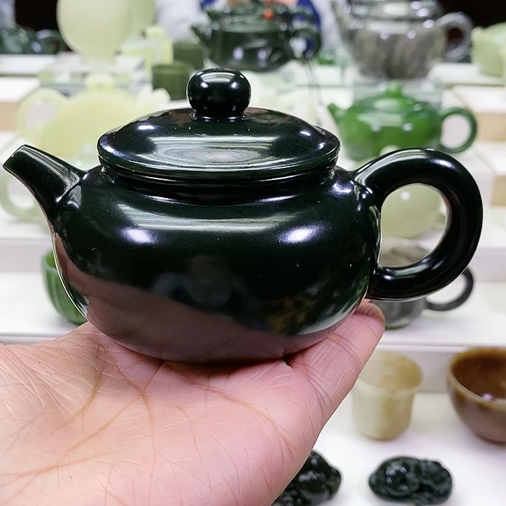 未镶嵌和田玉挂件茶壶220m l