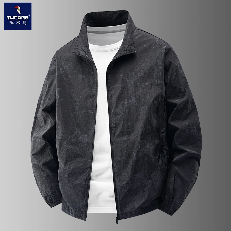 啄木鸟男新款夏季防晒衣超薄防紫外线透气速干皮肤衣户外迷彩外套