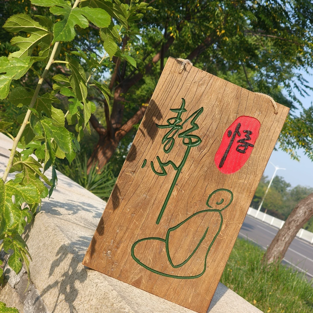 一物一拍改价链接老门板家居茶空间茶室民宿门头门牌的古实木牌