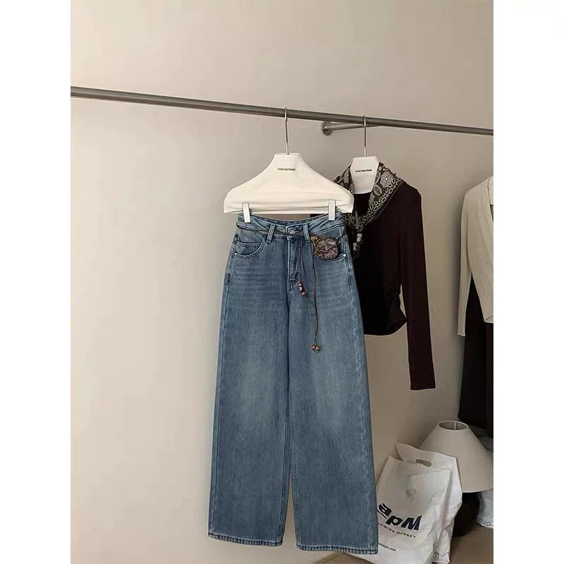 【云云精选】8767 冬季植绒百搭直筒裤