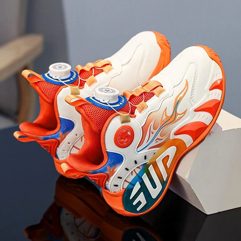 FAVMARTHA男童鞋篮球鞋2025春秋新款儿童跑步训练鞋中大童男孩旋