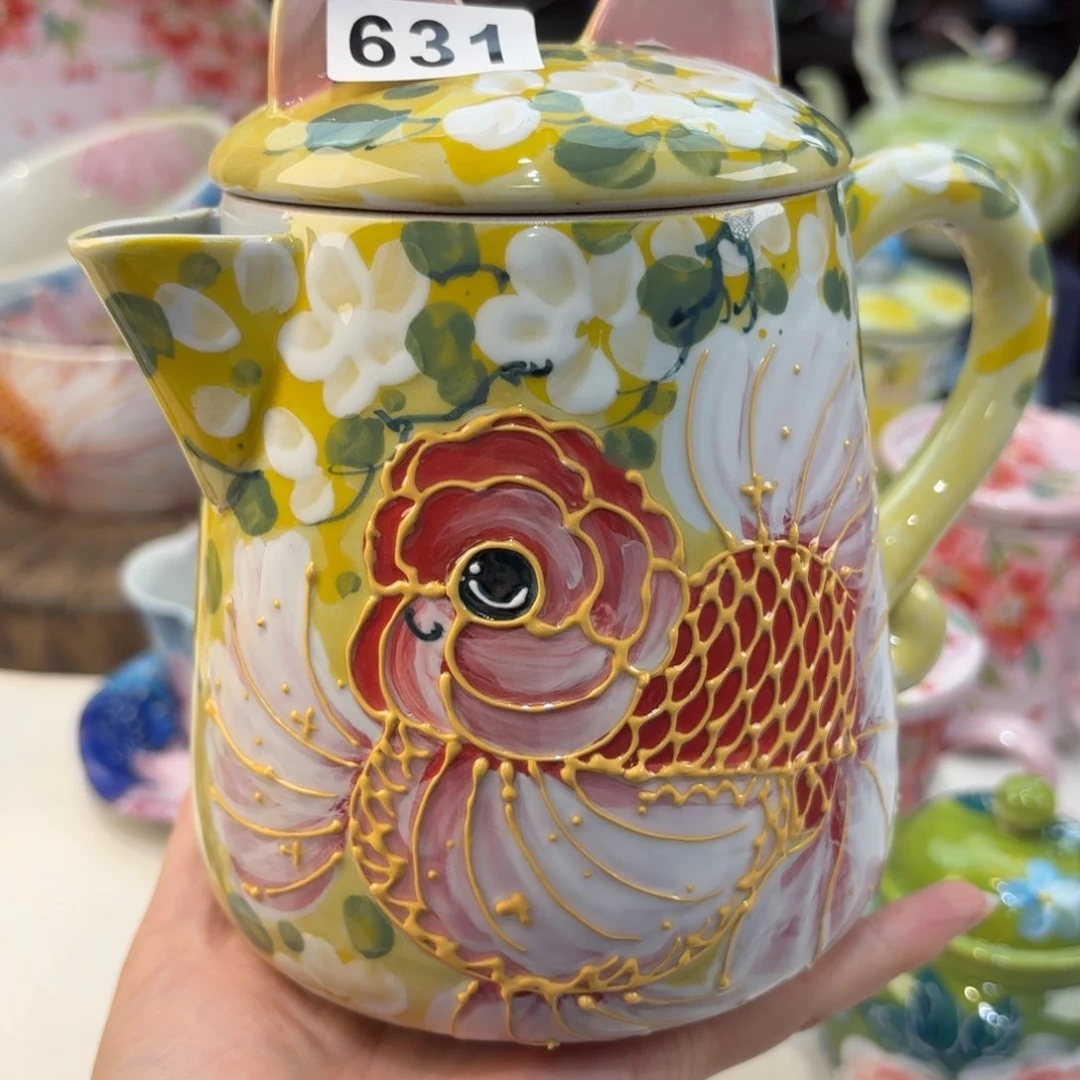 瓷片景德镇手绘高温釉下彩陶瓷茶具