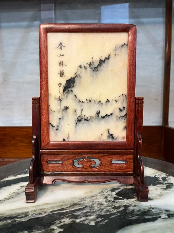 手工艺非遗 云石插屏  竖屏（多样性发其一）