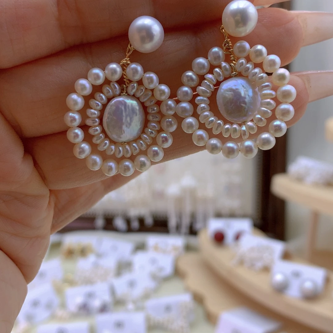 未镶嵌耳饰淡水珍珠