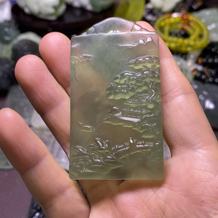 岫玉未镶嵌岫玉颈饰