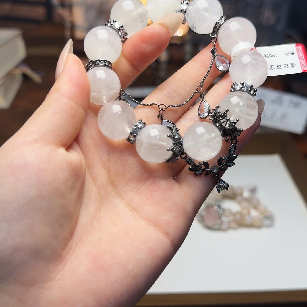 水晶手链合金绿**秀天然水晶白色幽灵