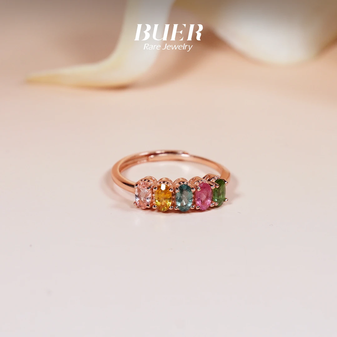 【不二】碧玺银镶戒指（多样性发）