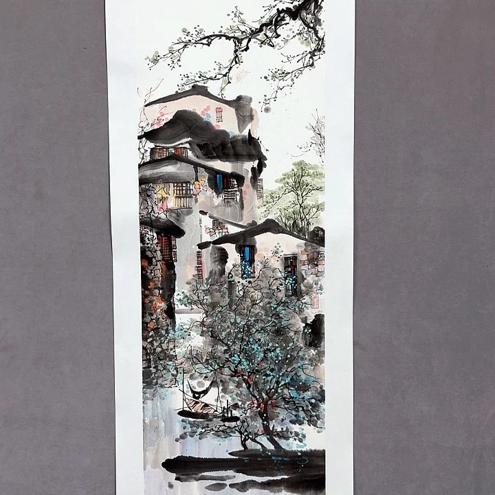 国画亲笔手绘放心去藏