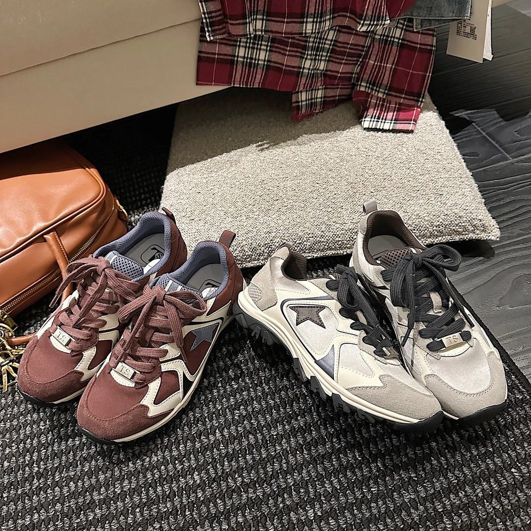 【TS】复古休闲鞋2025春季新款撞色舒适百搭德训鞋MTX57526-X