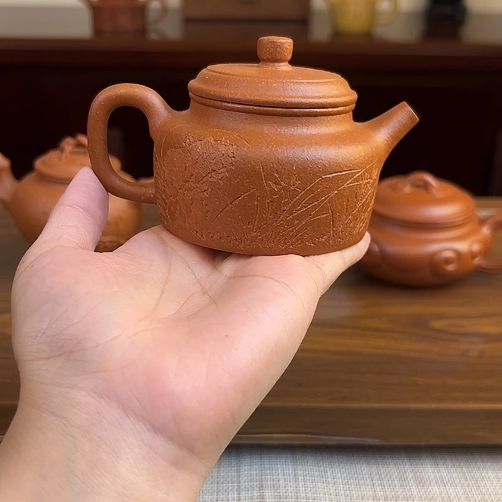 紫砂壶黄降坡德钟170cc