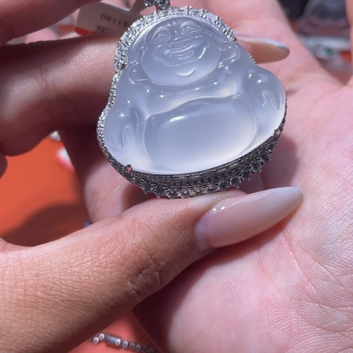 石英质玉银S925镶嵌颈饰