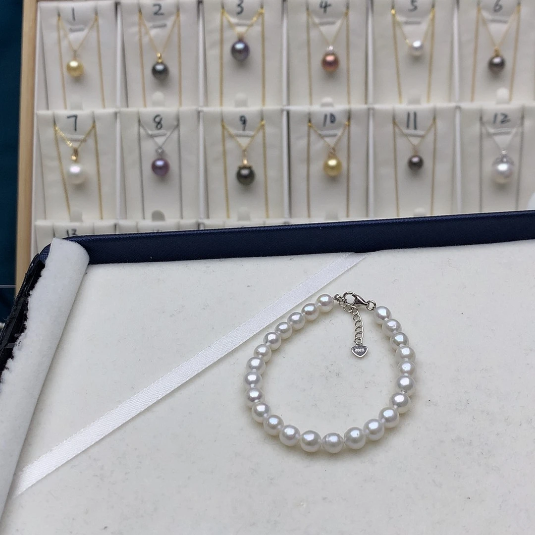 淡水珍珠手绳银S925镶嵌